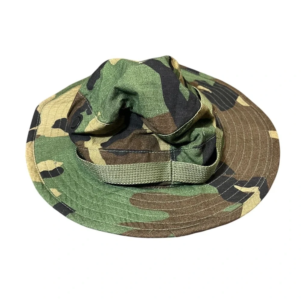 Propper Boonie Hat Mens 7 1/4 Green Woodland Camo Sun Hot Weather Military Cap